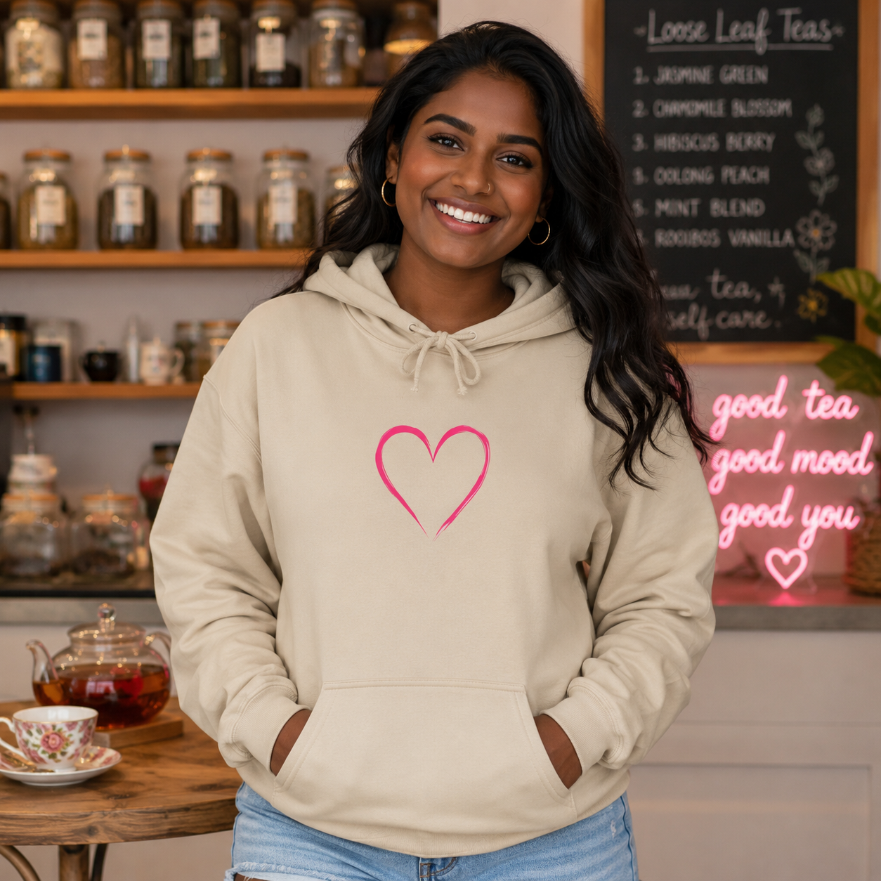Hoodie — 'Long Titty Haver' Heart Graphic Pullover
