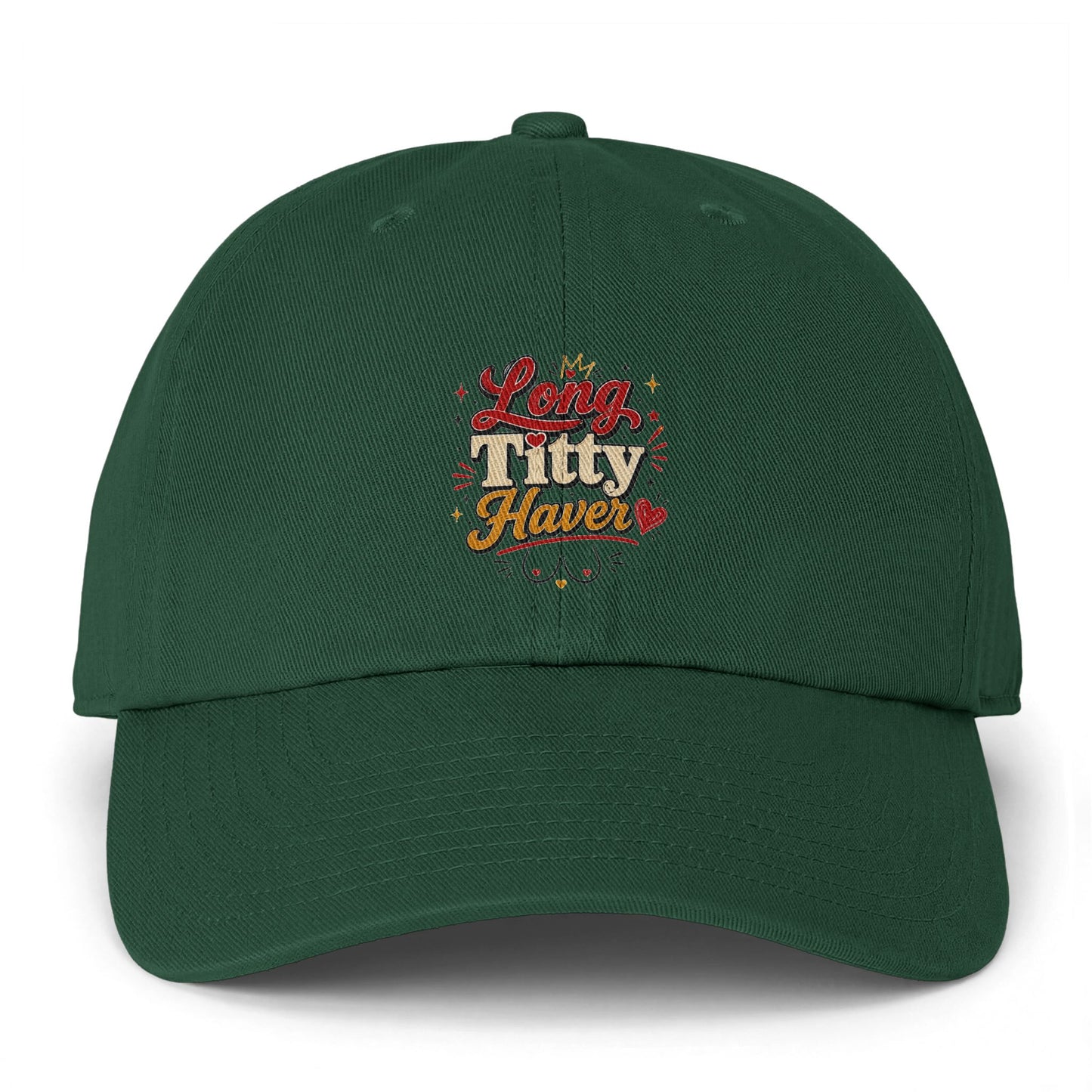Dad Hat — Long Titty Haven Floral Embroidered Baseball Cap