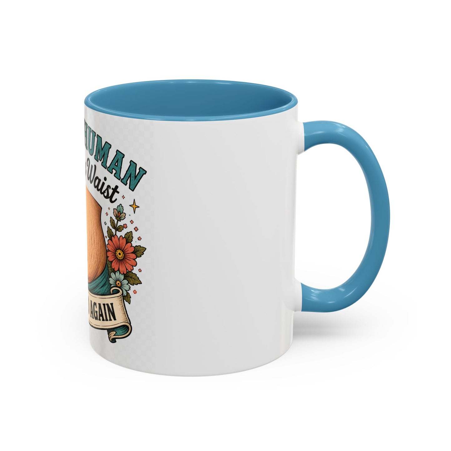 Built a Human Lost My Waist Coffee Mug — Funny Postpartum Mom Gift (11/15oz)