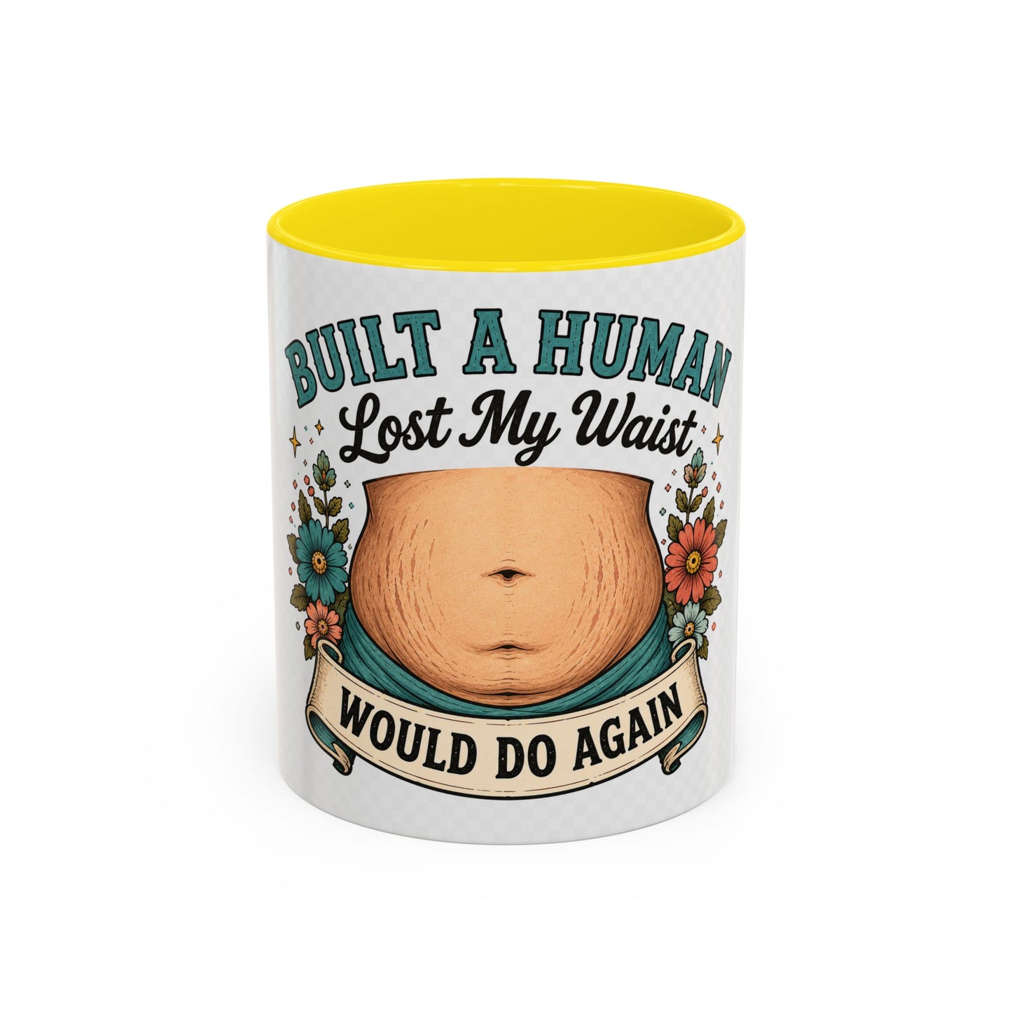 Built a Human Lost My Waist Coffee Mug — Funny Postpartum Mom Gift (11/15oz)